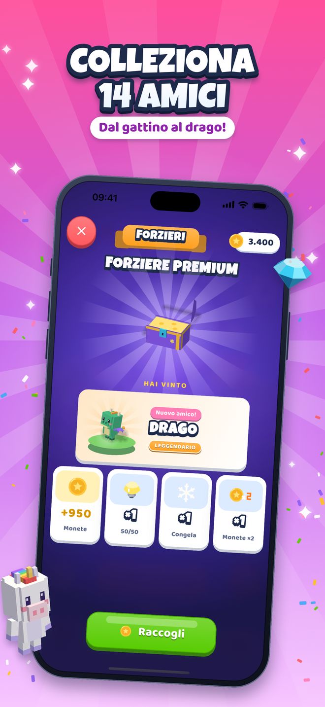 Colleziona 14 amici: Dal gattino al drago!